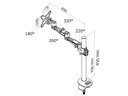 NewStar Tischhalterung FPMA-D935G bis 12 kg – Silber