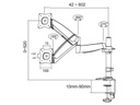 NewStar Tischhalterung FPMA-D950 bis 9 kg – Silber