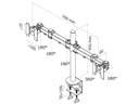 NewStar Tischhalterung FPMA-D960D bis 12 kg – Schwarz