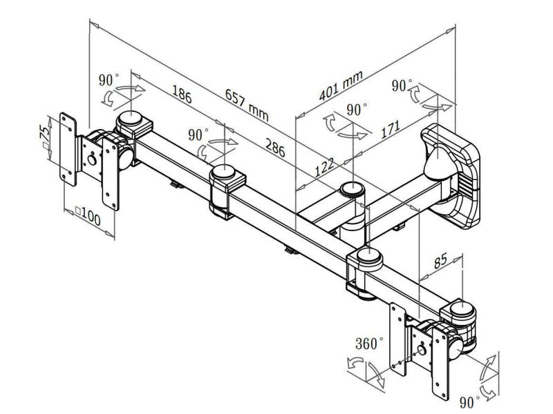 NewStar Wandhalter FPMA-W960D bis 12 kg – Schwarz