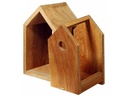 dobar green label Nistkasten Design, 16 x 16 x 28.5 cm, Holz, Braun