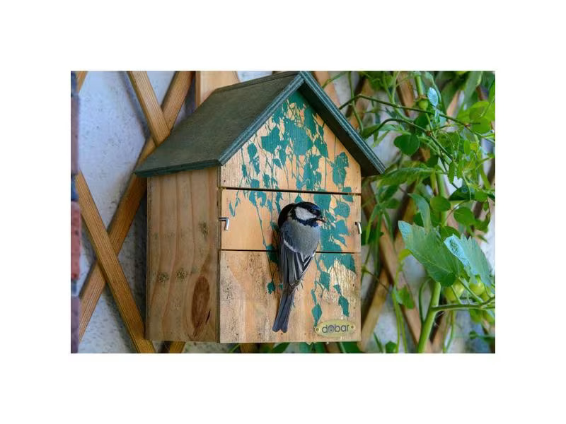 dobar Nistkasten Camouflage Birke, 17.5 x 17 x 33 cm, Holz
