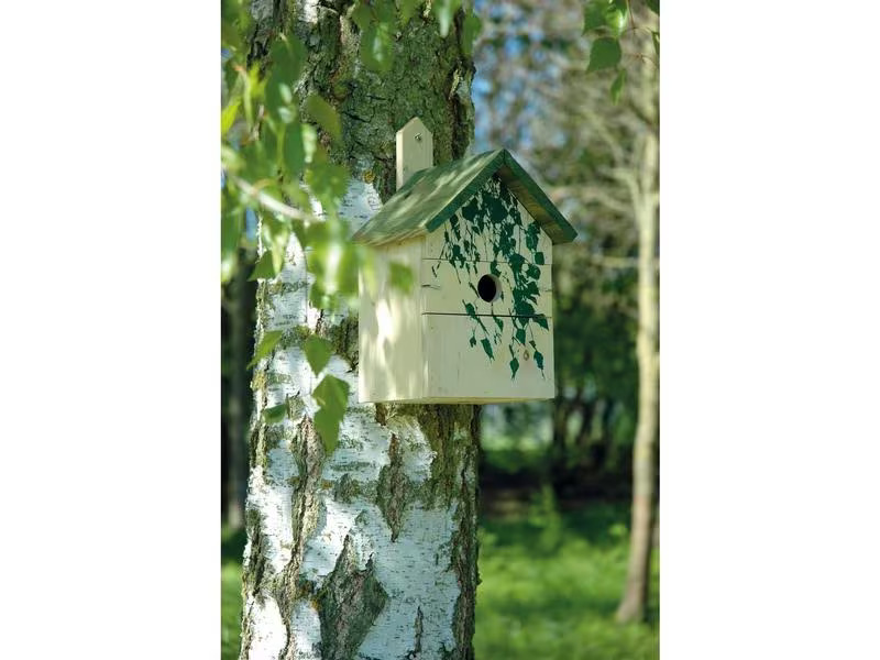 dobar Nistkasten Camouflage Birke, 17.5 x 17 x 33 cm, Holz