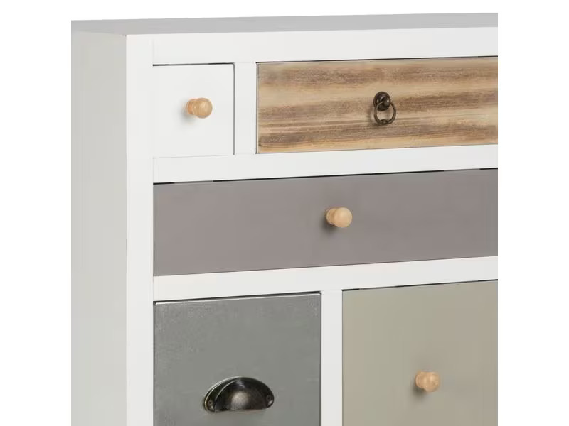 AC Design Kommode Thais 70 cm x 114 cm, Mehrfarbig/Weiss