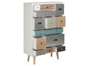AC Design Kommode Thais 70 cm x 114 cm, Mehrfarbig/Weiss