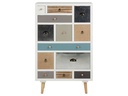 AC Design Kommode Thais 70 cm x 114 cm, Mehrfarbig/Weiss