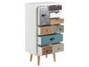 AC Design Kommode Thais 48 cm x 98 cm, Mehrfarbig/Weiss