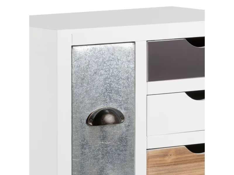 AC Design Kommode Thais 48 cm x 98 cm, Mehrfarbig/Weiss