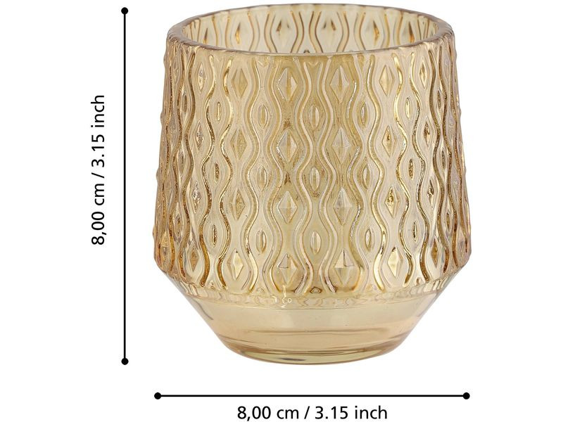 EGLO Leuchten Windlicht Bezamby 3 Stück, Gelb