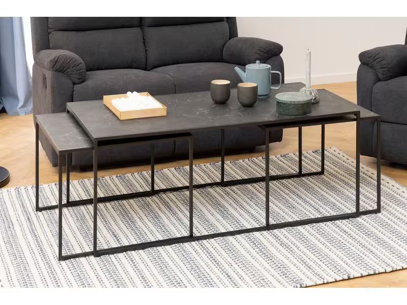AC Design Couchtisch Infinity 120 cm x 48 cm, Schwarz