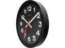 NeXtime Wanduhr Station Ø 35 cm, Schwarz