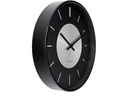NeXtime Wanduhr Retro II Ø 25 cm, Schwarz/Silber