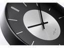 NeXtime Wanduhr Retro II Ø 25 cm, Schwarz/Silber