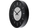 NeXtime Wanduhr Retro II Ø 25 cm, Schwarz/Silber