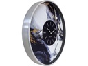 NeXtime Wanduhr Marble Duo Ø 48 cm, Silber