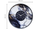 NeXtime Wanduhr Marble Duo Ø 48 cm, Silber