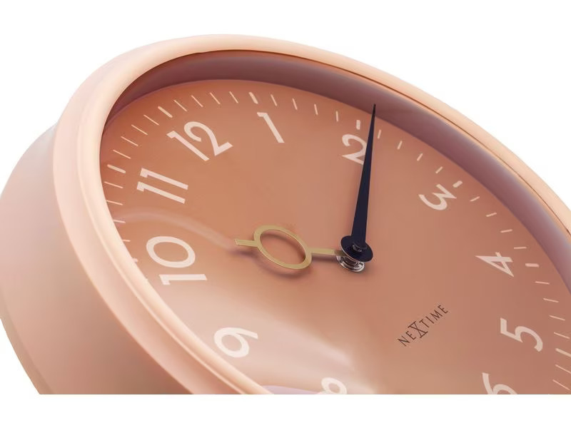 NeXtime Wanduhr Golden Hour Ø 30.5 cm, Pfirsich