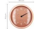 NeXtime Wanduhr Golden Hour Ø 30.5 cm, Pfirsich