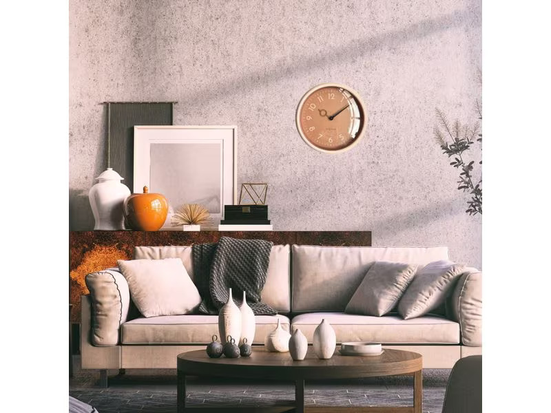 NeXtime Wanduhr Golden Hour Ø 30.5 cm, Pfirsich