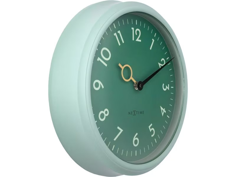 NeXtime Wanduhr Golden Hour Ø 30.5 cm, Blaugrün