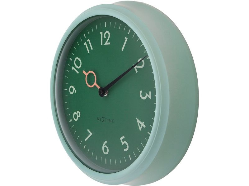 NeXtime Wanduhr Golden Hour Ø 30.5 cm, Blaugrün