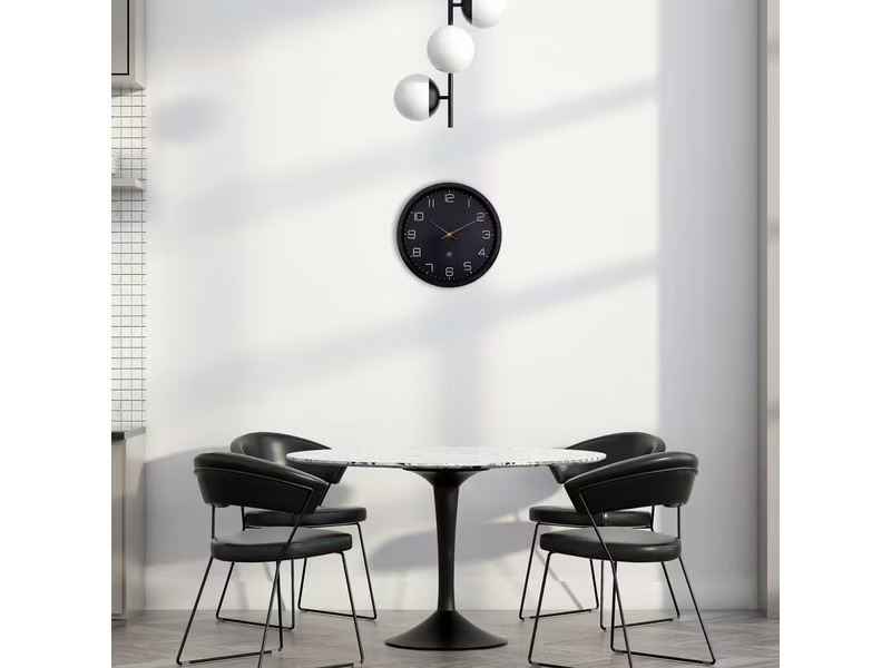 NeXtime Wanduhr Eco Ø 30 cm, Schwarz