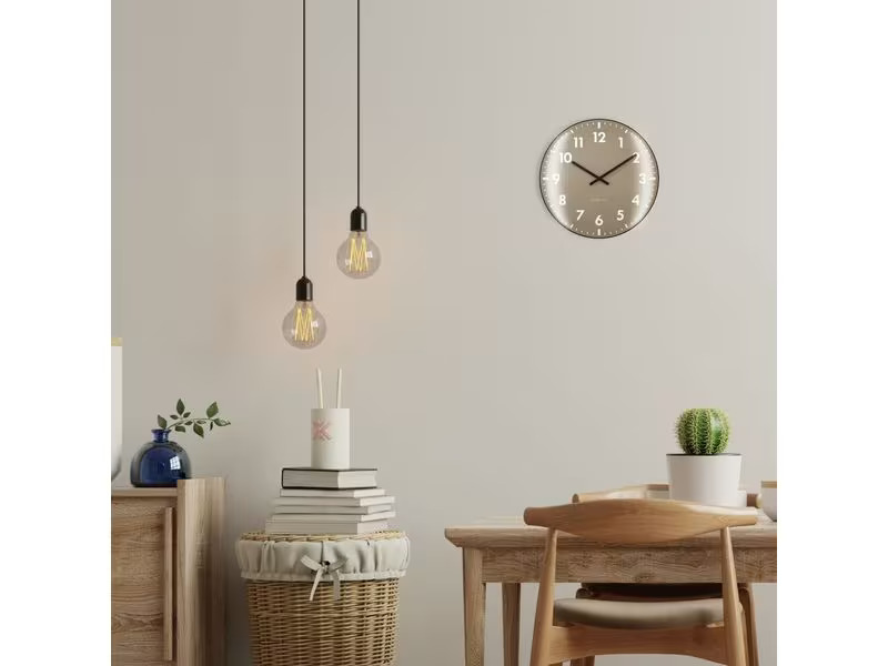 NeXtime Wanduhr Duomo Ø 35 cm, Beige