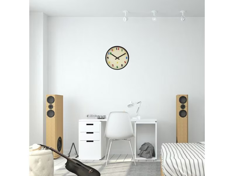 NeXtime Wanduhr Bit Ø 35 cm, Mehrfarbig