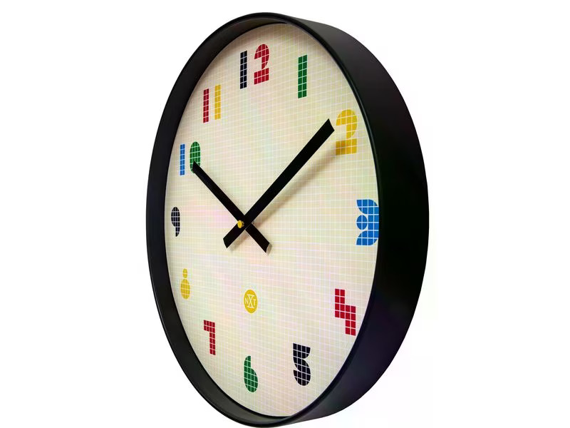 NeXtime Wanduhr Bit Ø 35 cm, Mehrfarbig