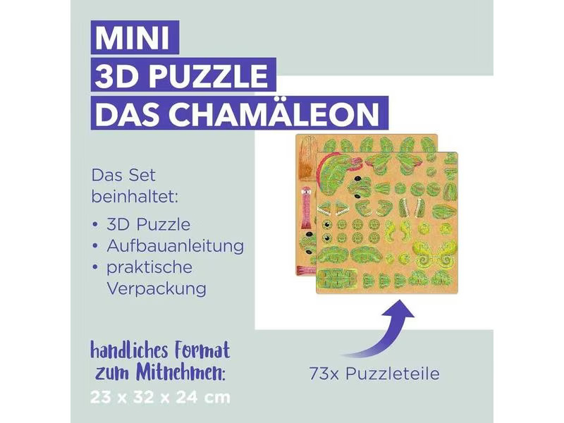 mierEdu 3D Puzzle Mini – Chamäleon