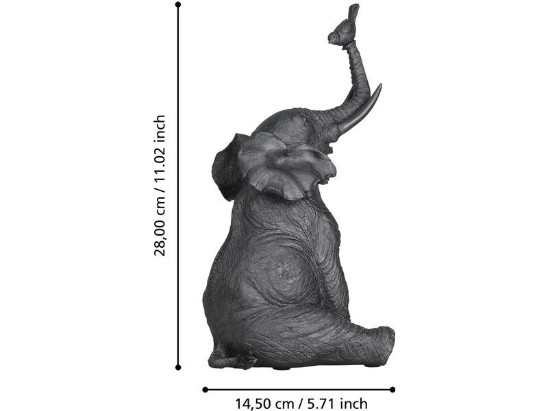 EGLO Leuchten Dekofigur Elefant Siocon 14.5 x 28 cm