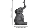 EGLO Leuchten Dekofigur Elefant Siocon 14.5 x 28 cm