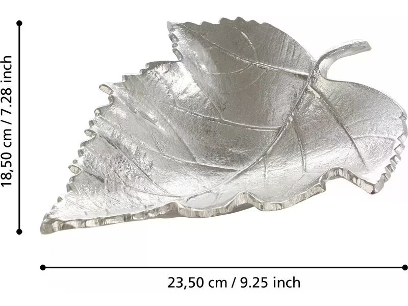 EGLO Leuchten Dekoschale Blatt Forleyet Silber