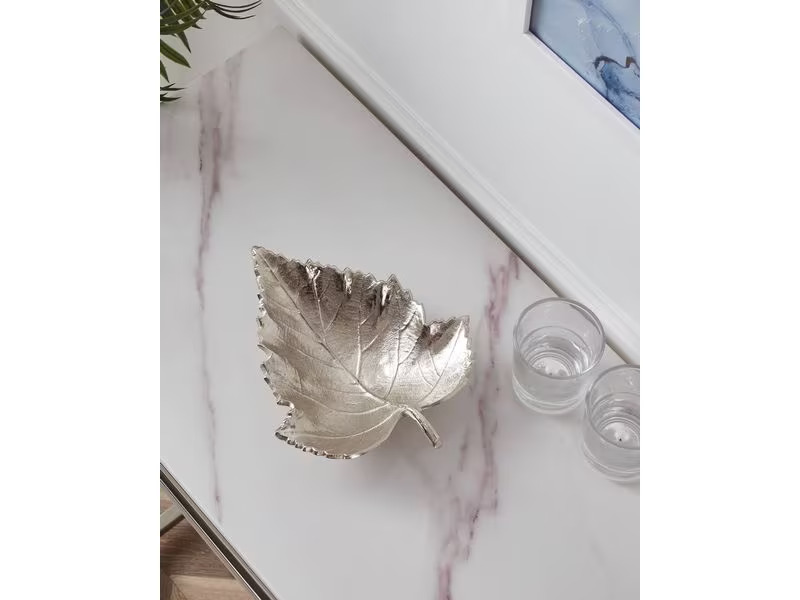 EGLO Leuchten Dekoschale Blatt Forleyet Silber