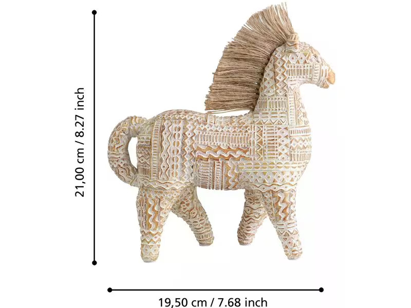 EGLO Leuchten Dekofigur Pferd Ishikari 19.5 x 21 cm