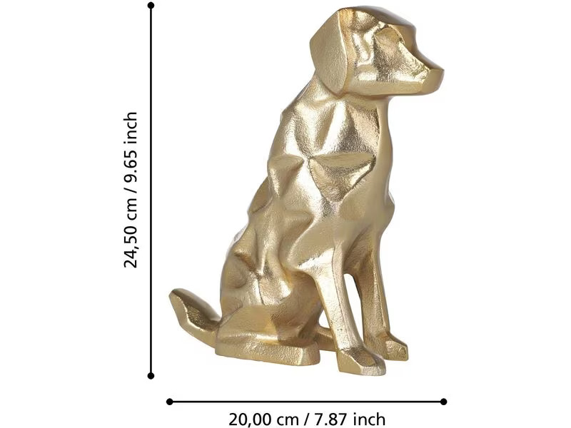 EGLO Leuchten Dekofigur Hund Nolalu 24.5 cm, Gold