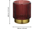 EGLO Leuchten Windlicht Bezamby Gold/Rot