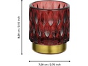 EGLO Leuchten Windlicht Bezamby Gold/Rot