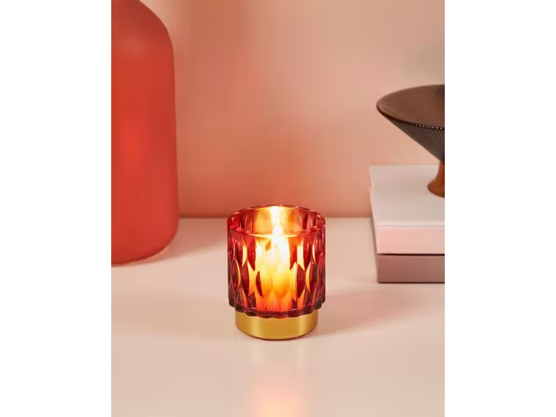 EGLO Leuchten Windlicht Bezamby Gold/Rot
