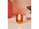 EGLO Leuchten Windlicht Bezamby Gold/Rot