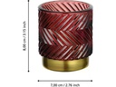 EGLO Leuchten Windlicht Bezamby Dunkelrot/Gold