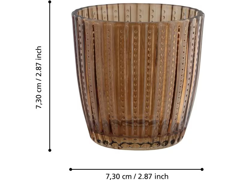 EGLO Leuchten Windlicht Bezamby 4 Stück, Braun