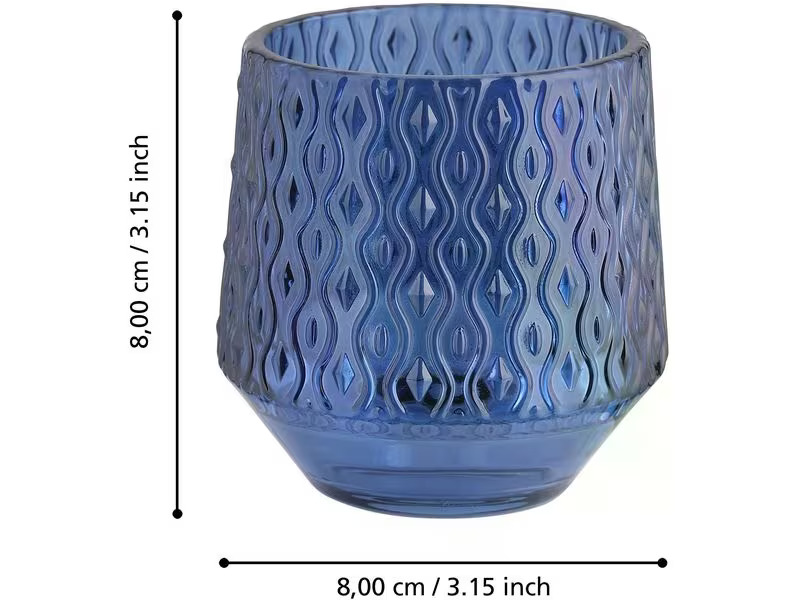 EGLO Leuchten Windlicht Bezamby 3 Stück, Blau