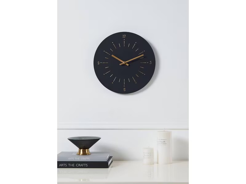 EGLO Leuchten Wanduhr Takahagi Gold/Schwarz