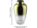 EGLO Leuchten Vase Sirannana 27 cm, Gold/Transparent