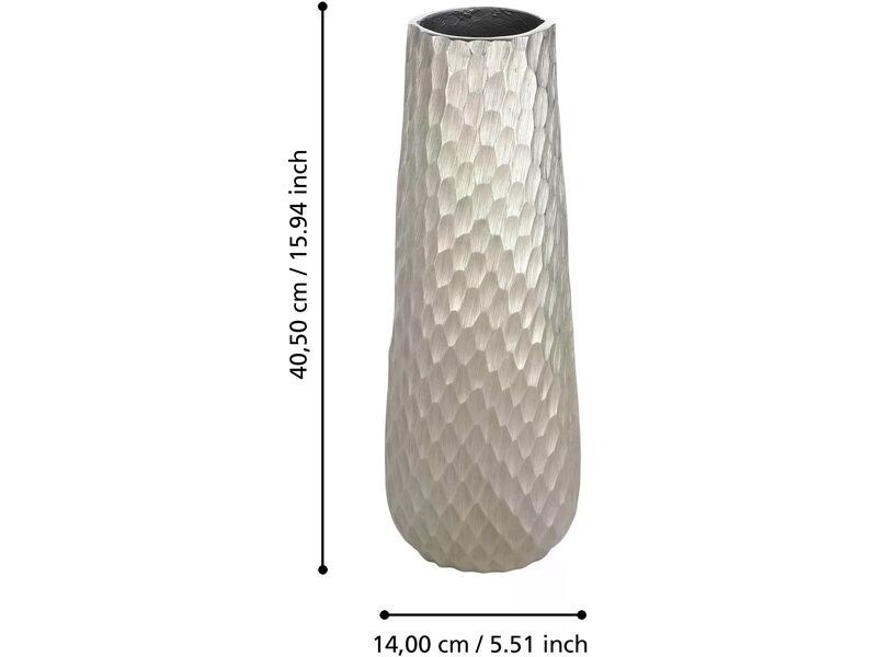 EGLO Leuchten Vase Nilgaut 40.5 cm, Silber