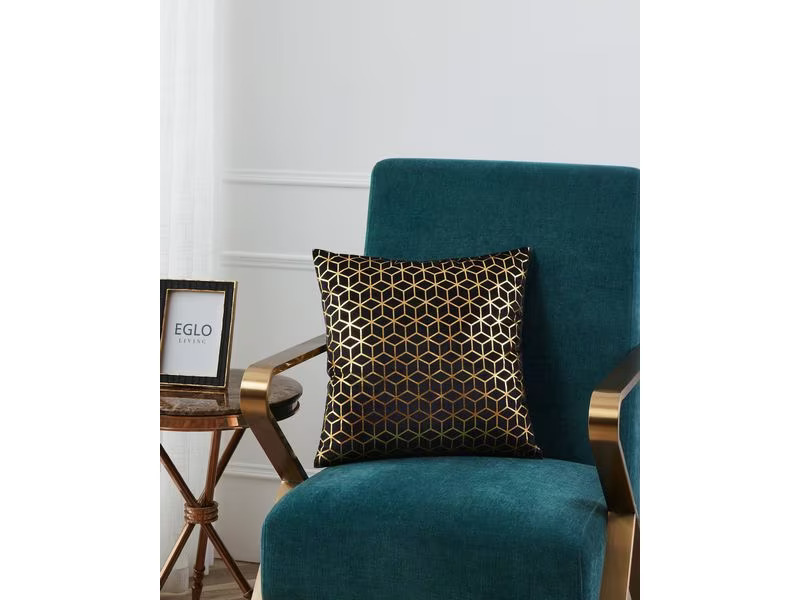 EGLO Leuchten Kissen Singu 45 x 45 cm, Gold/Schwarz