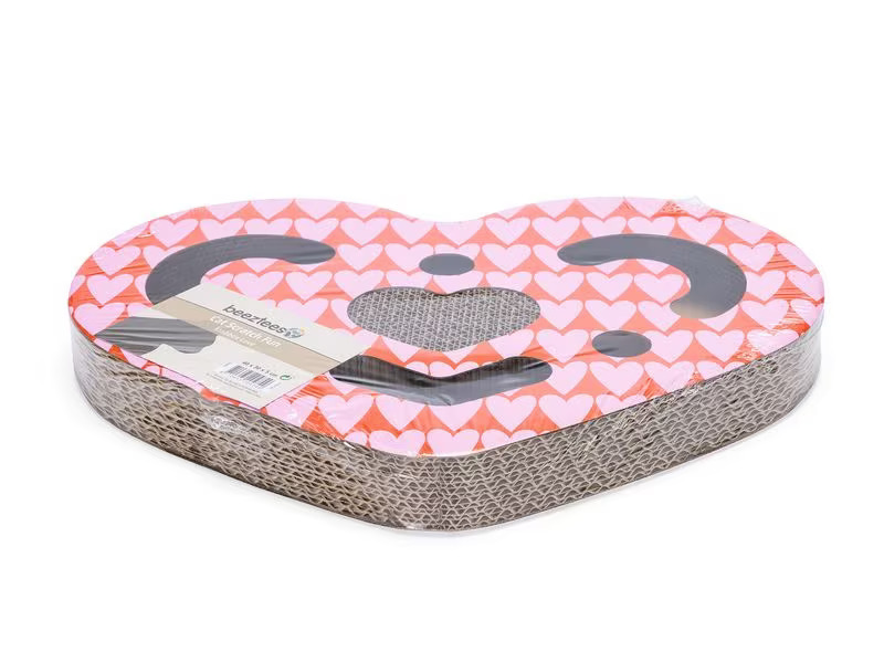 Beeztees Karton Kratzbox Love, 40 x 30 x 5 cm