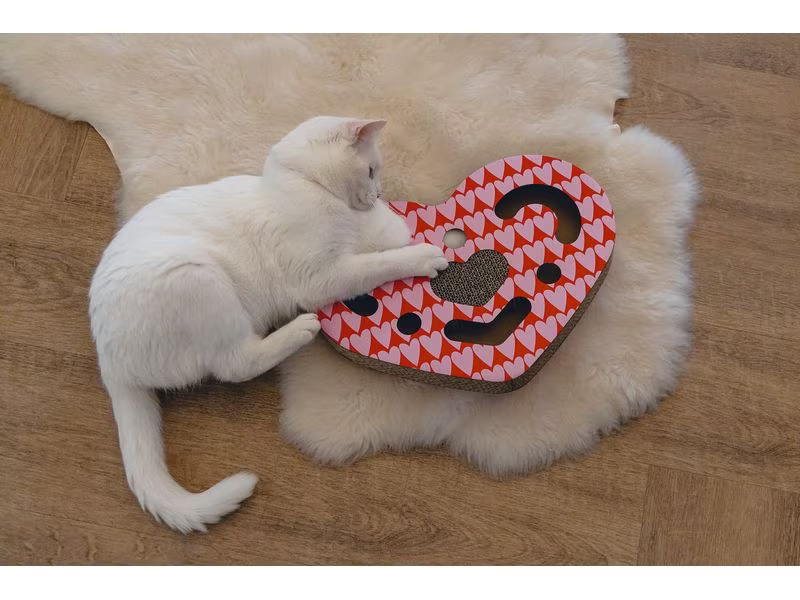 Beeztees Karton Kratzbox Love, 40 x 30 x 5 cm