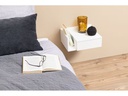 AC Design Nachttisch Ashlan 40 cm x 16.5 cm, Weiss glanz